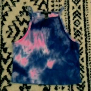 A tye dye spaghetti strap and sweats bundle